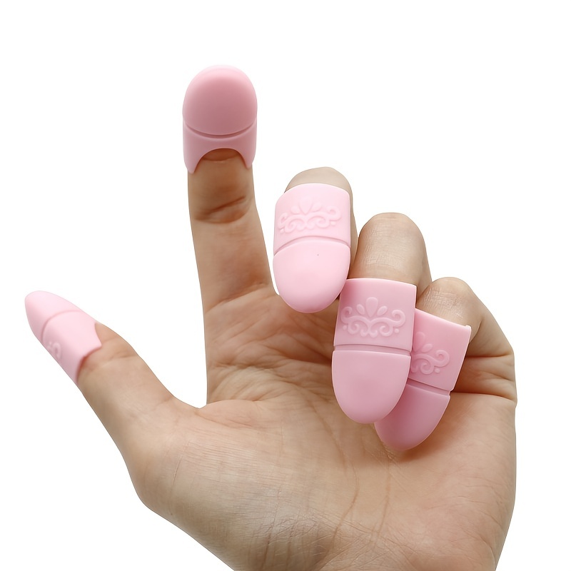 Fingers Reusable Silicone Nail Soakers Pad Holder Uv Gel - Temu