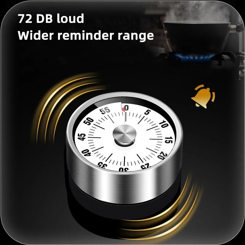 1pc Stainless Steel Mechanical Timer Reminder Countdown - Temu