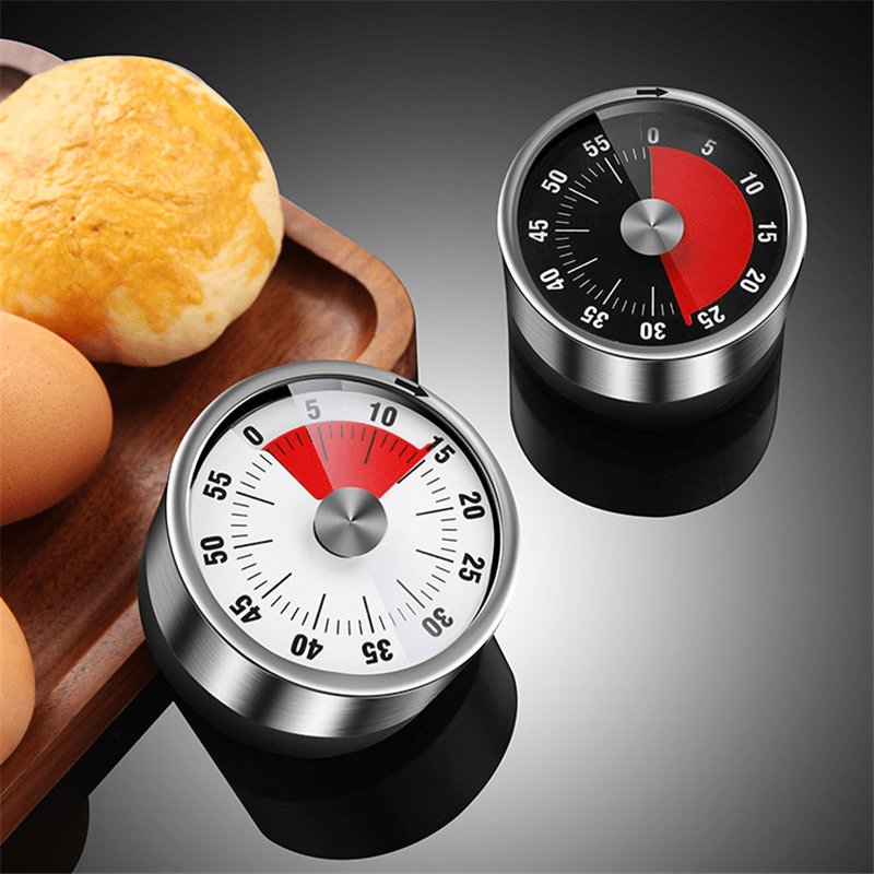 Kitchen Timer, Chef's Cooking Timer Clock With Loud Alarm, Mechanical -  Magnetic Background, No Batteries Required, Delicate