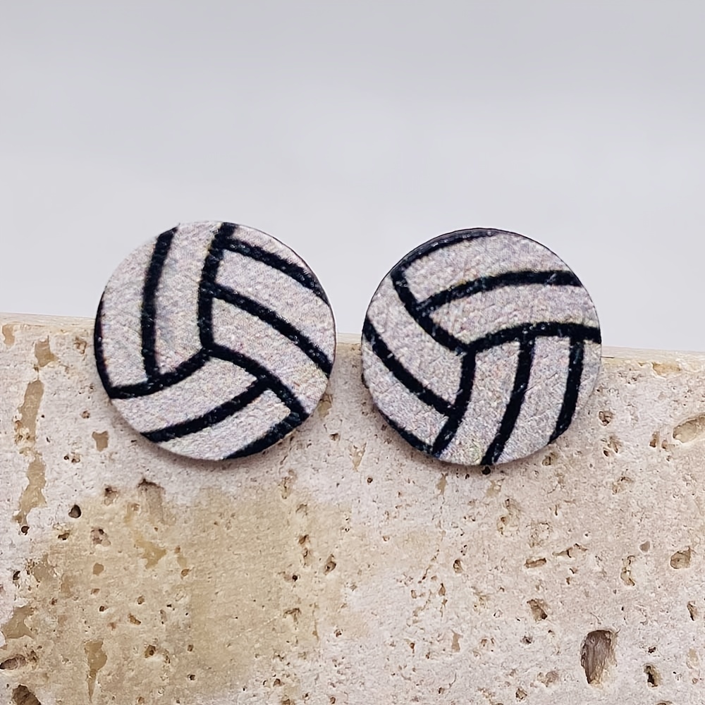 Cute Love Sports Earrings Football Baseball Rugby Basketball - Temu