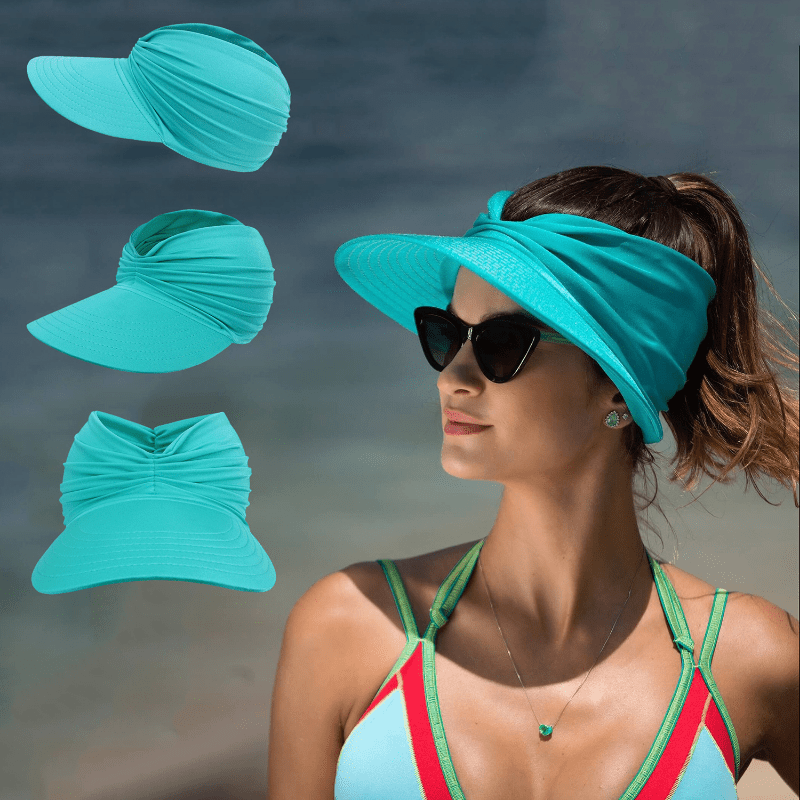 Viseras para mujer, viseras de paja para mujer, sombreros de playa para  mujer, sombrero de sol plegable para mujer, visera hecha a mano, sombreros  de