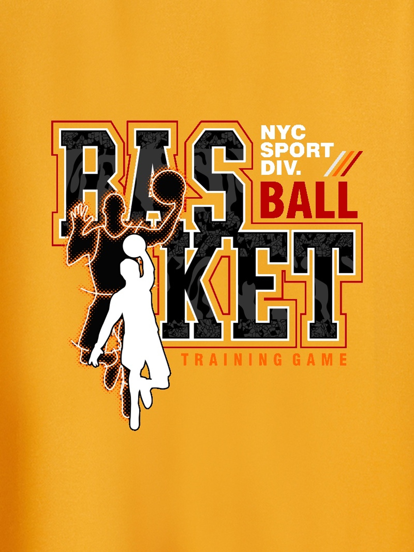 Basketball Player Creative Print Men's Casual Short Sleeve T