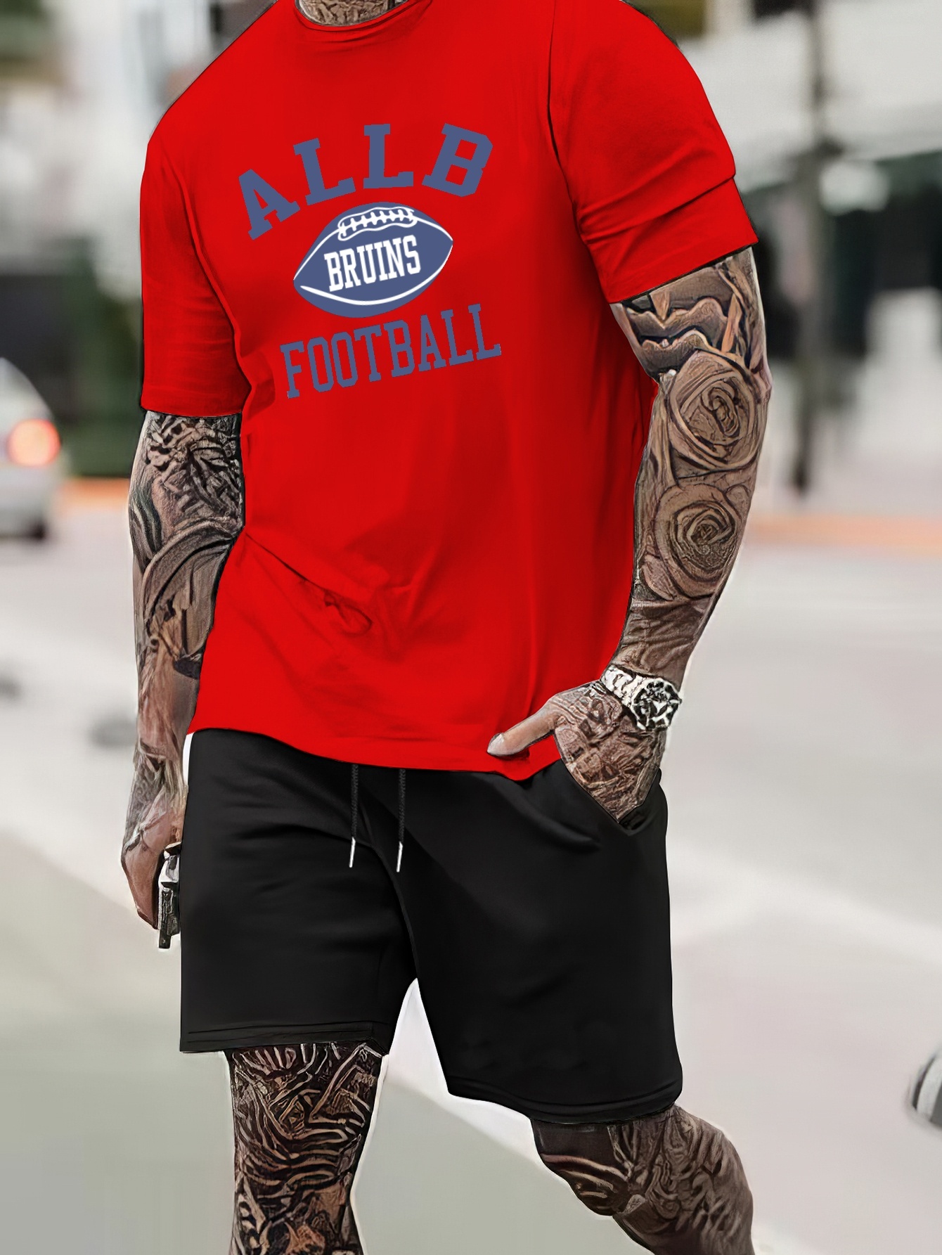 chicago'' Print,, Men's Short Sleeve Baseball Jersey Shirt And Drawstring  Shorts Set For Summer - Temu