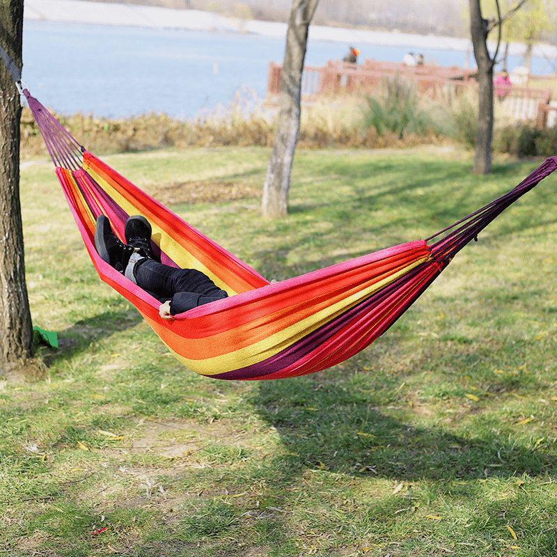 Outdoor Swing Hanging Double Rocking Bed Adult Hammock