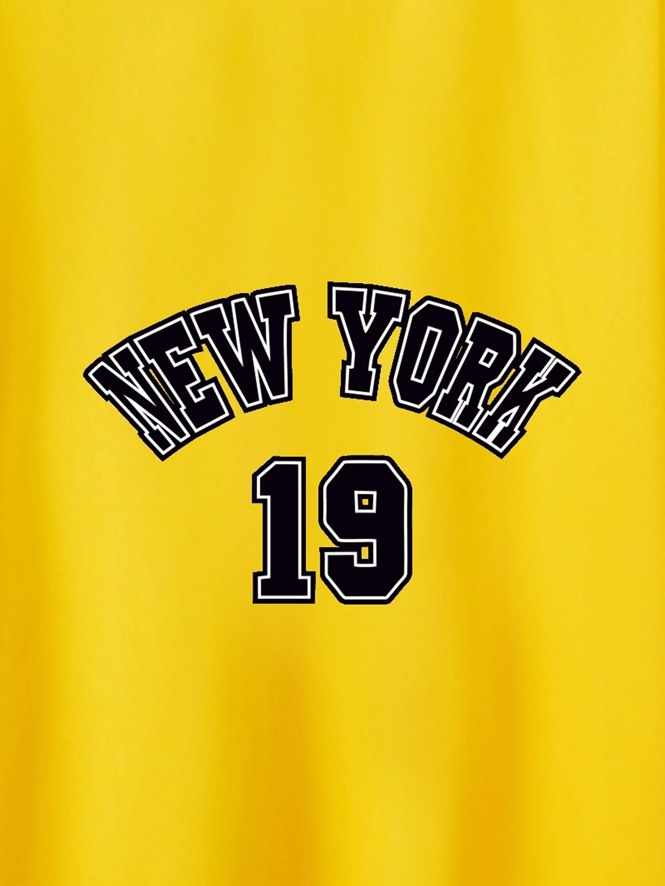 New York 19 Print Street Style Mens 2pcs Outfits Trendy T Shirt