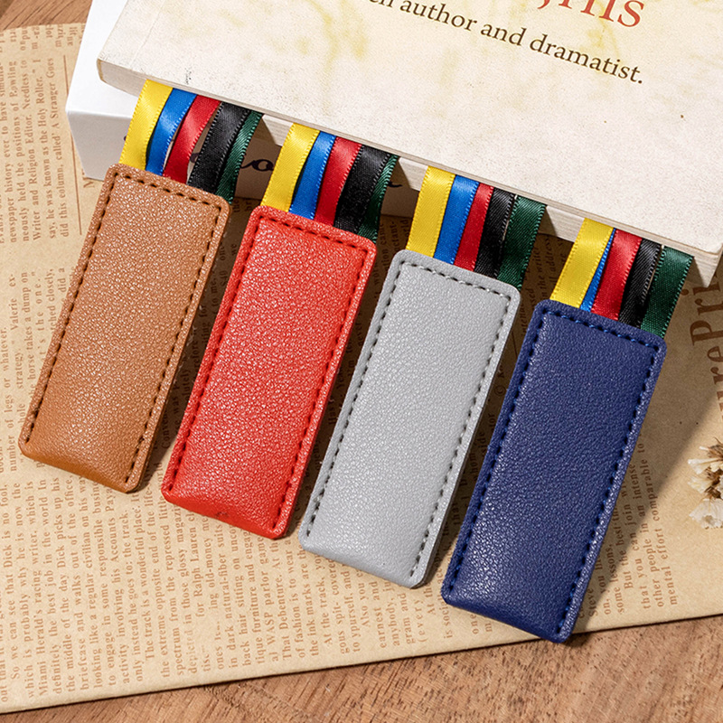 1PC Multi-color Ribbon Bookmark Markers Artificial Leather