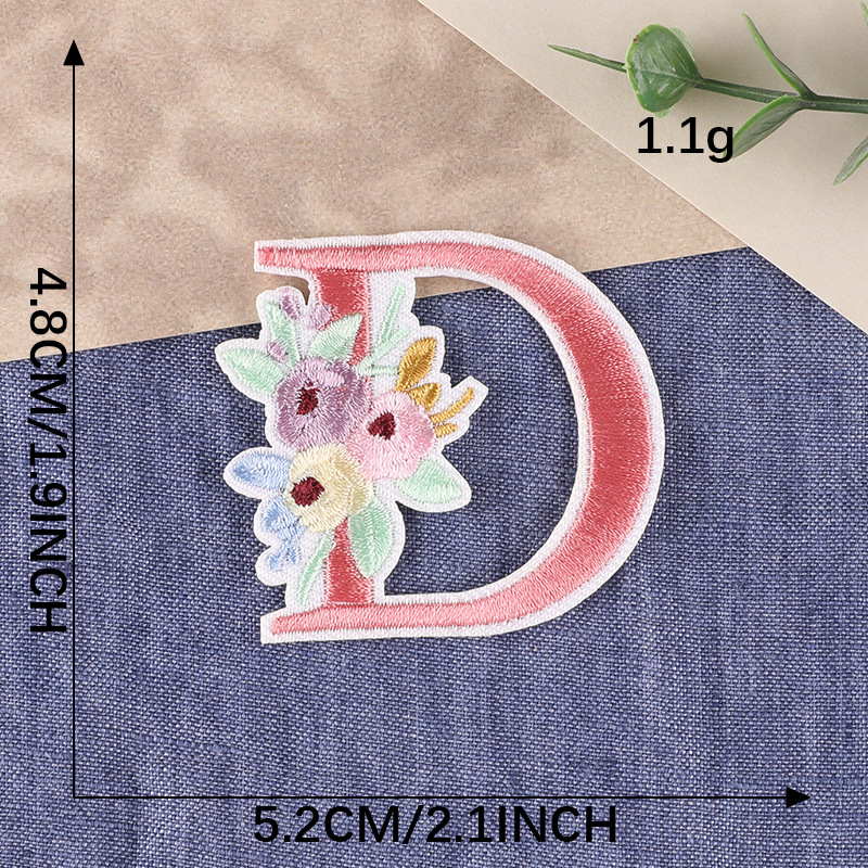 Monogram Floral Denim Jacket Hand Embroidered Jean Jacket 