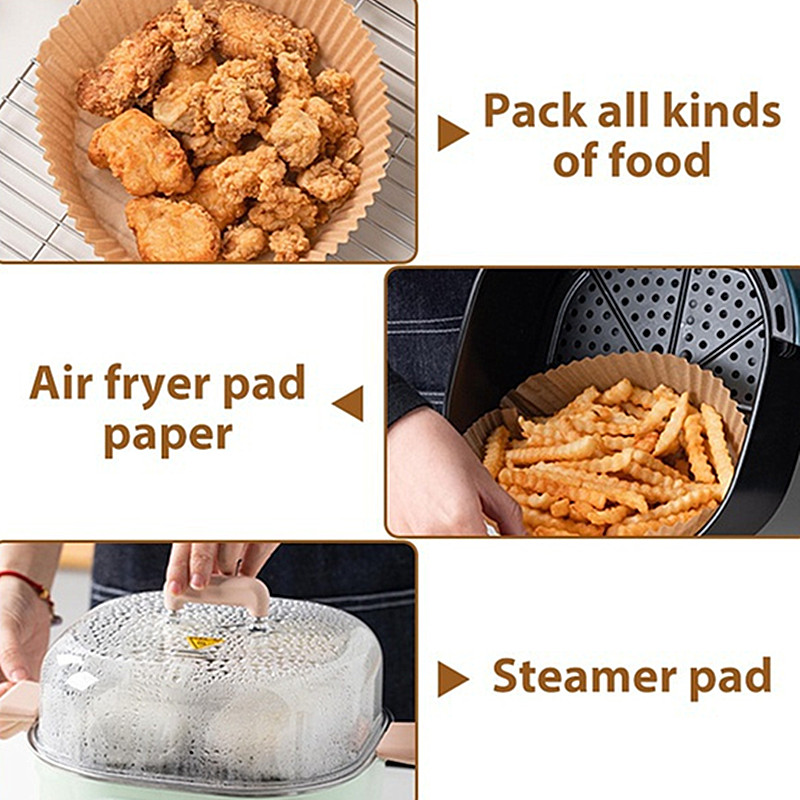 50 or 100 Square Air Fryer Disposable Paper Liners