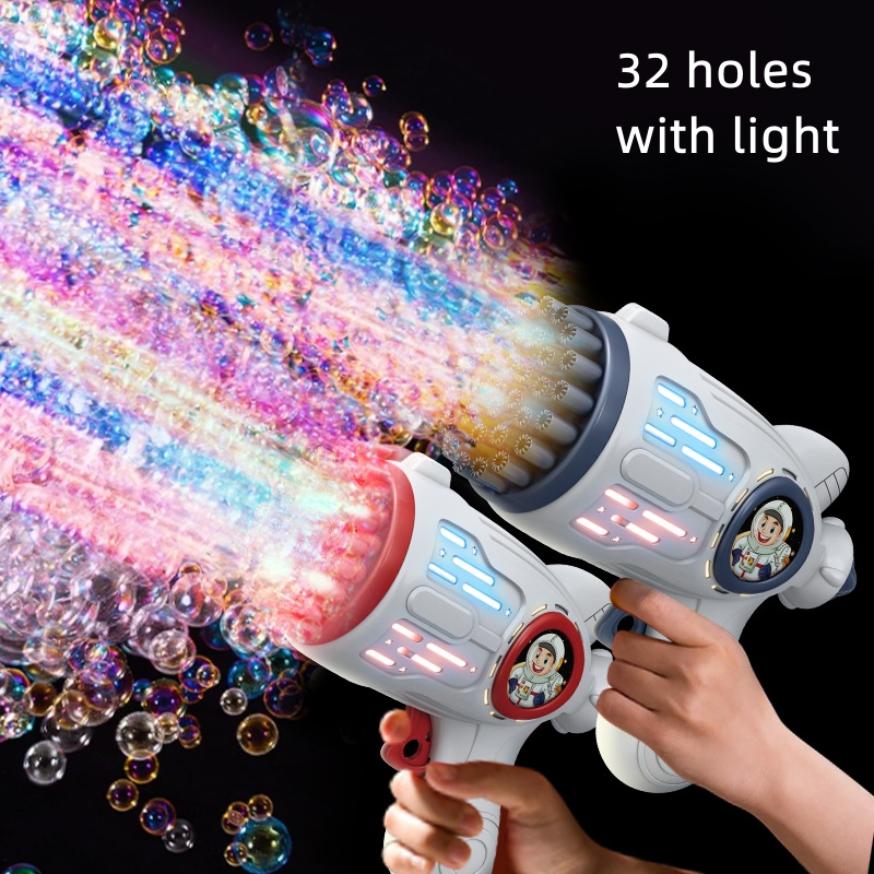Summer Funny Magic Bubble Blower Machine Electric Automatic Bubble Maker  Gun with Mini Fan Kids Outdoor Toys Wedding Supplies