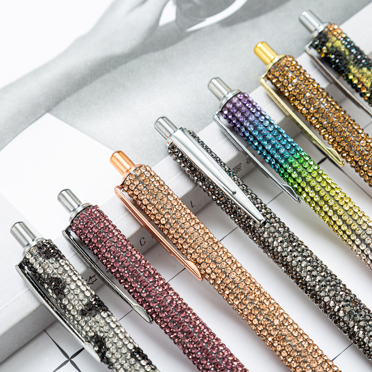 Ballpoint Pen Set Crystal Artificial Diamond Pens For - Temu