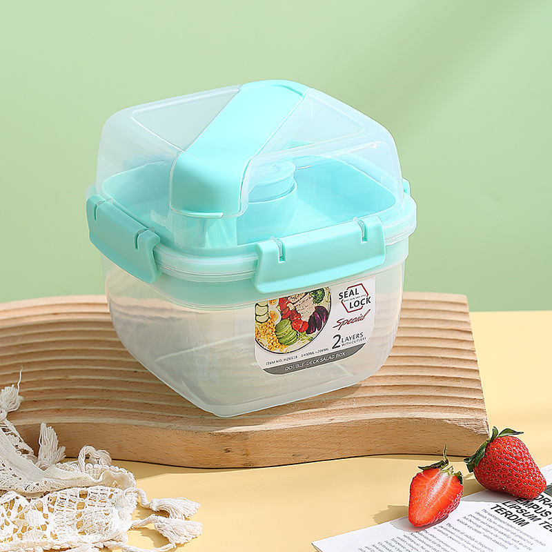 Kitchen  Salad Bowl Travel Lunch Box Food Storage Container And