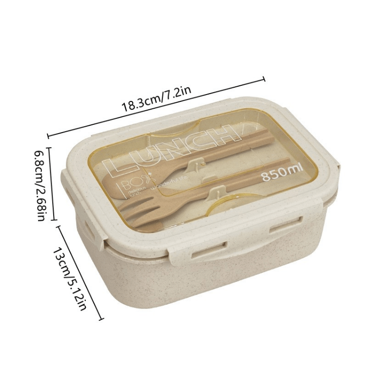 Bento Boxes Wheat Straw Divided Snack Containers Mini Forks - Temu