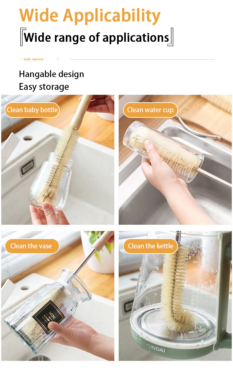 Long Handle Cup Brush Cleaner Gadgets Baby Bottle Brush Kitchen