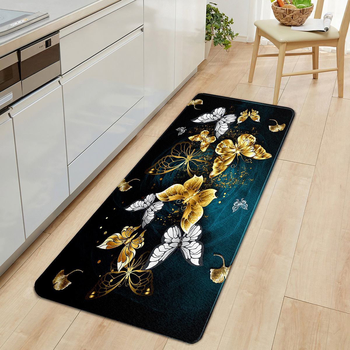 1pc Mariposa/impresión Piedra Alfombra Cocina Moderna - Temu