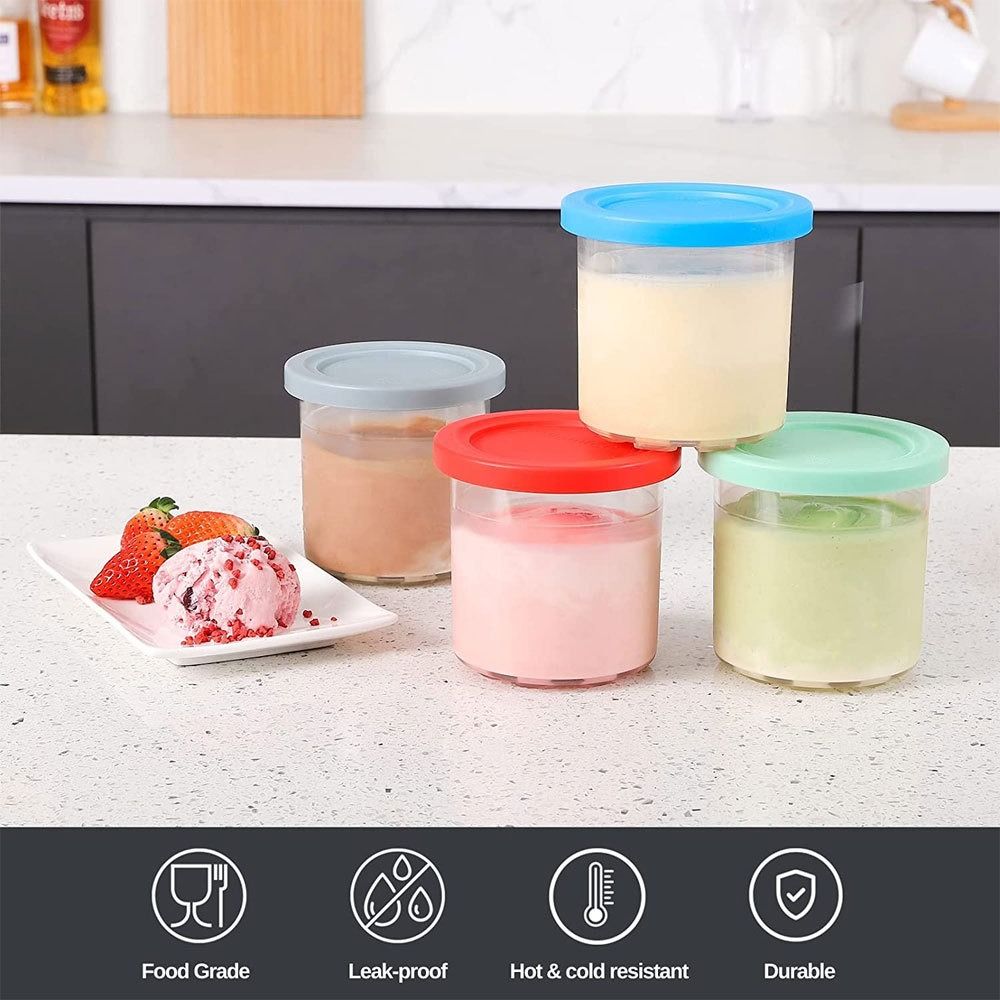 NEW Cream Containers with Lids Ice Cream Pints Cup Storage Jars For Ninja  Creami