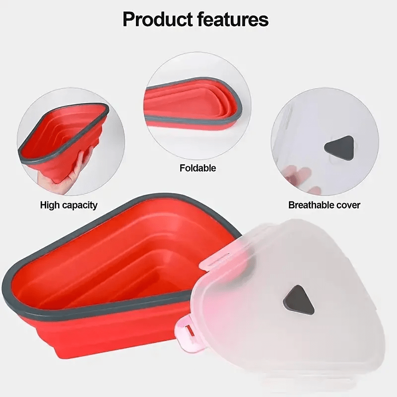 Pizza Crisper, Food Grade Silicone Material And Reusable Folding Food  Storage Crisper - Temu