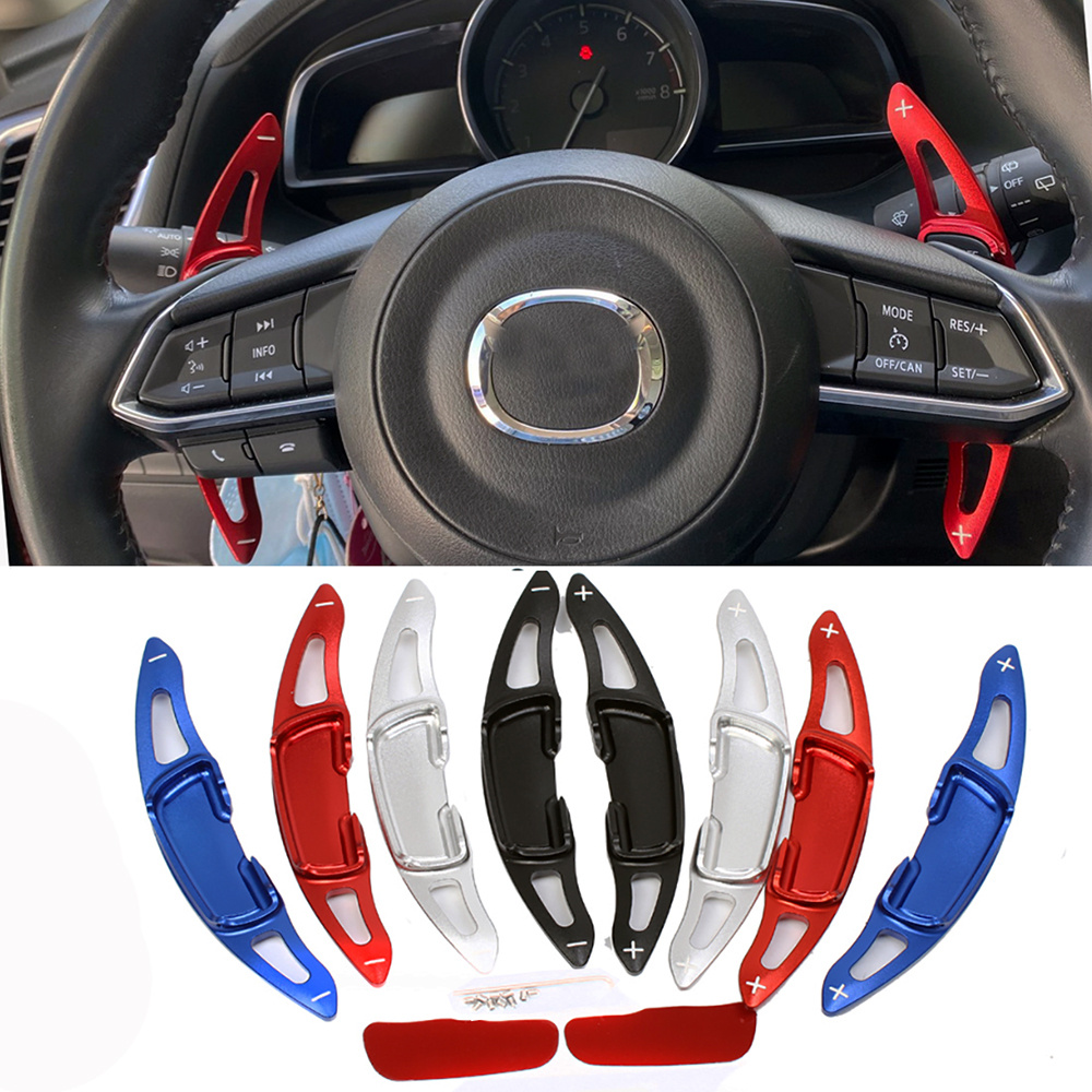  NYZAUTO Aluminum-Alloy Steering Wheel Paddle Shifter Extension  Compatible with Mercedes Benz A B E GLA GLK SLK M GL Class (Model A-Red) :  Automotive