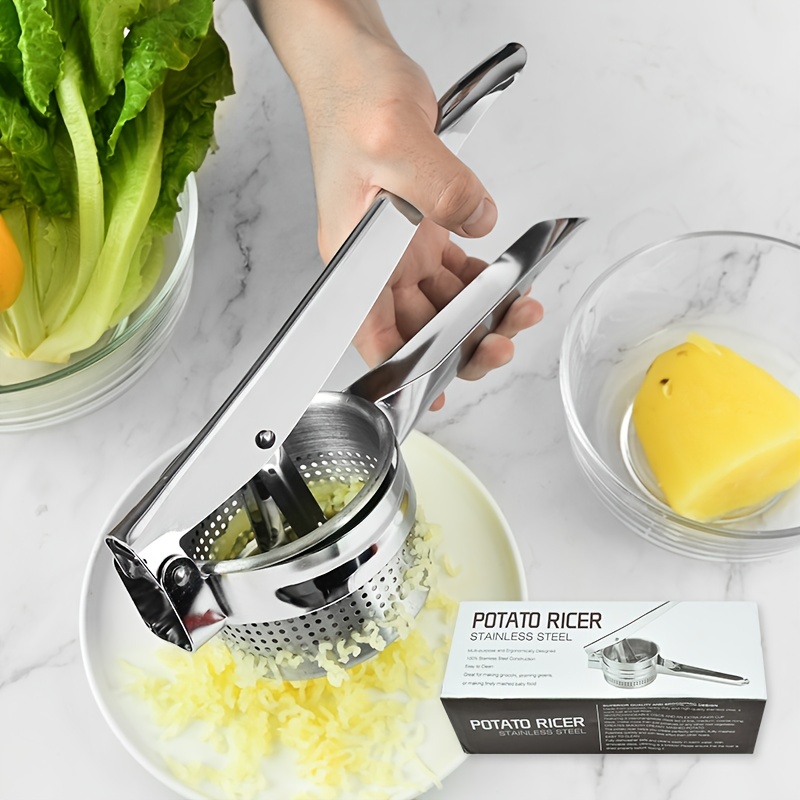 Potato Ricer, Stainless Steel Potato Masher with Non-slip Handle, Vegetable  Masher, Cooking And Kitchen Gadget 