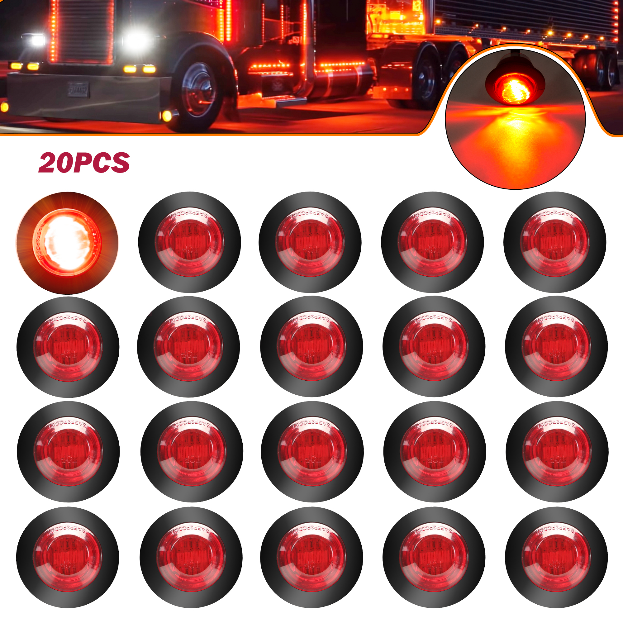 Luces Led Posición Laterales Coche 20 Piezas Dc12v - Temu