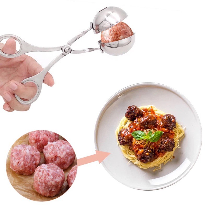 Stainless Steel Meatball Scoop Ball Maker Mold Meat Baller Tongs Non-Stick  Meatball Maker Cookie Scoop Kitchen Cooking Tools