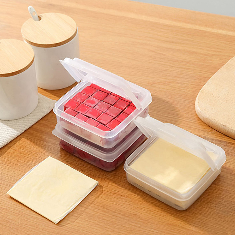 Sliced Cheese Container for Fridge Cheese Slice Storage Box with Flip