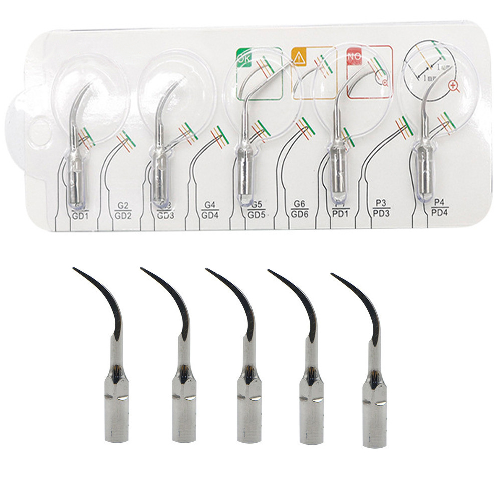 5pcs Dental Scaler Tips Cleaning Tips for Dental Equipment