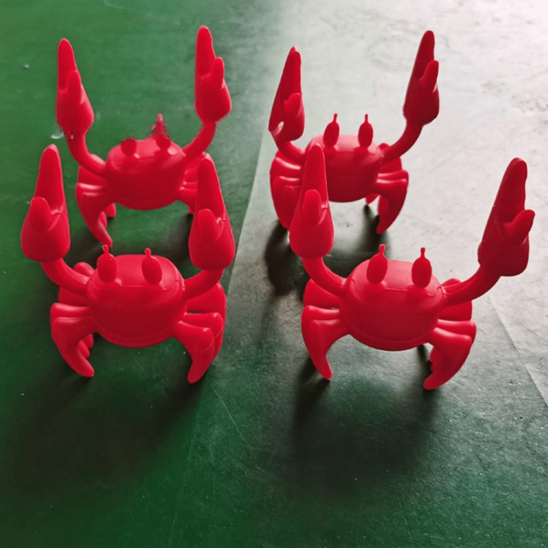 1pc Red Silicone Crab-shaped Spoon Holder, Creative Anti-slip