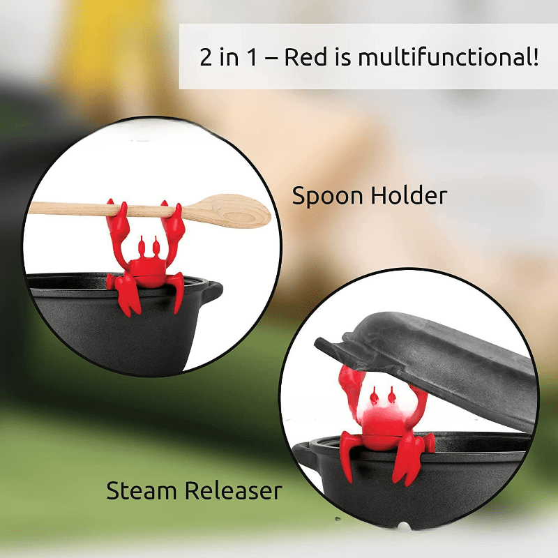 Red Crab Silicone Cutlery Holder Stove Silicone Spoon Rest - Temu