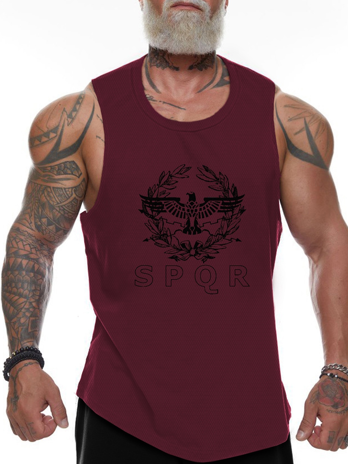 Men's Casual Plain Color Sleeveless Tank Tops, Summer Oversized Loose Vest  For Fitness, Workout, Training Plus Size