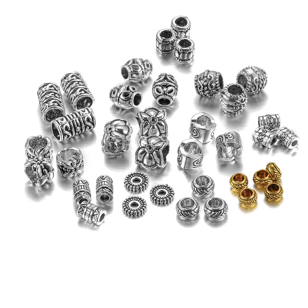 Antique Silver Plated Alloy Beads Vintage Spacer Beads - Temu