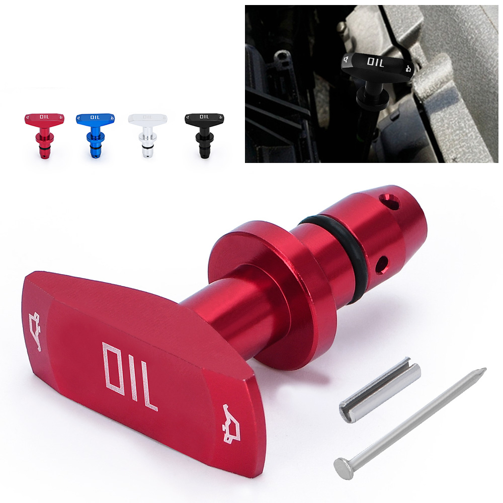 Universal Car Oil Dipstick Pull Handle Engine Oil Pullhandle Aluminum Billet Auto Replacement Modification Decoration Vr-odp02