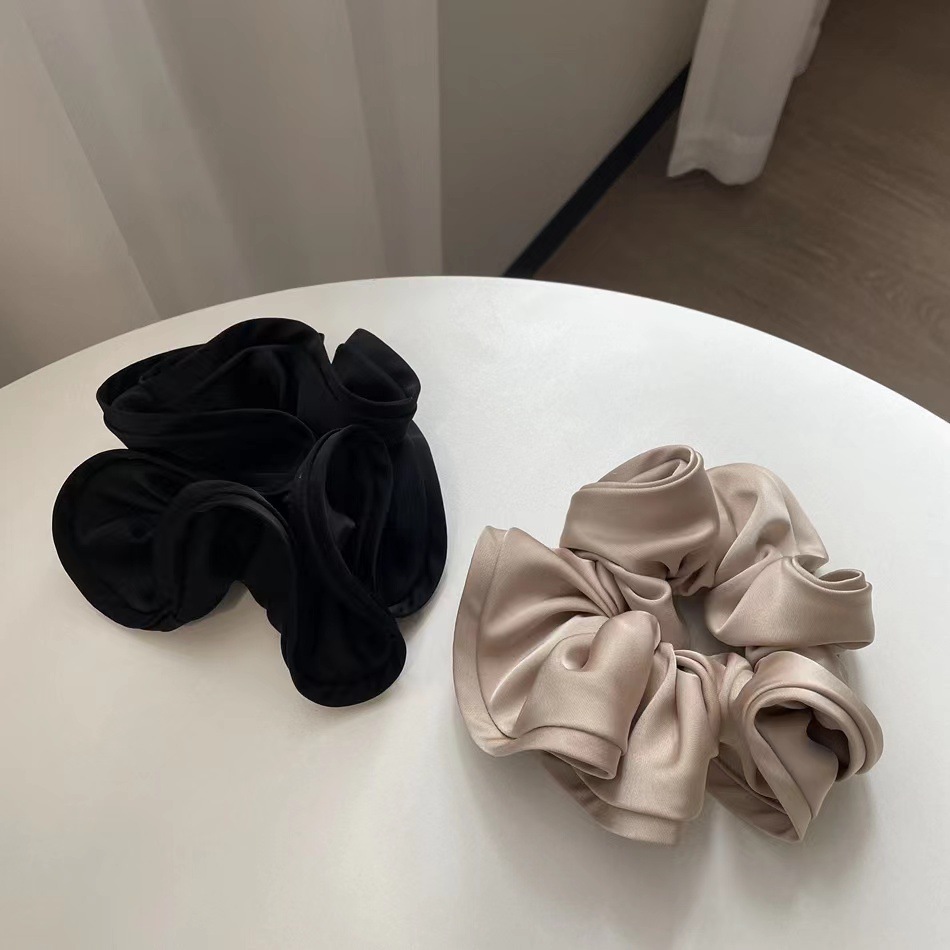 Large Ruffles Scrunchies Elastic Ponytail Holder Hair Accessorie