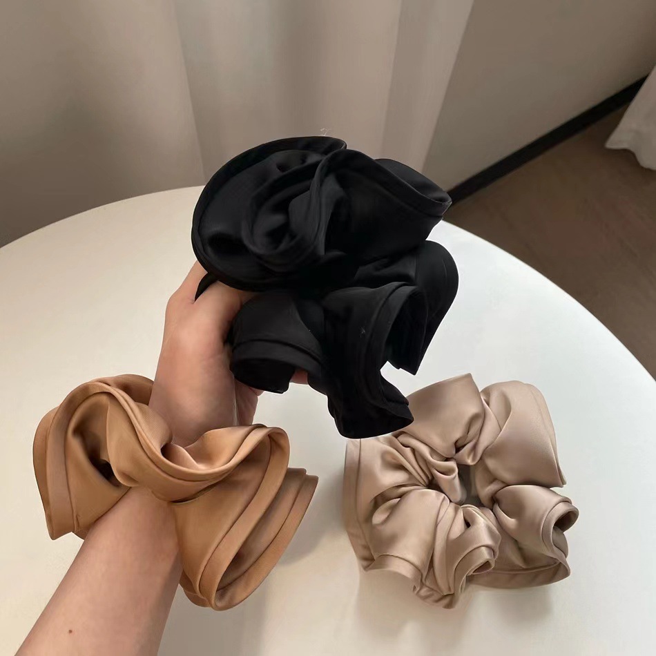 Large Ruffles Scrunchies Elastic Ponytail Holder Hair Accessorie