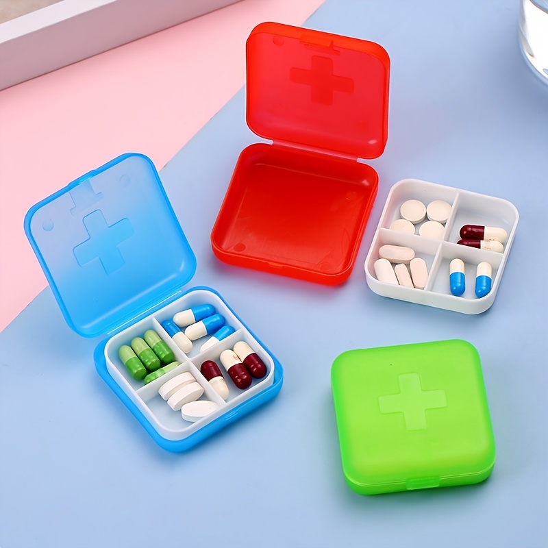 1 Mini Scatola Portatile Per Medicinali, 4 Griglie Scatola Quadrata  Sigillata Per Medicinali, Scatola Portapillole Di Emergenza, Scatola  Portapillole Da Viaggio, Contenitore Portapillole Portatile Da Viaggio, Mini  Organizer Per Medicinali, Scatola