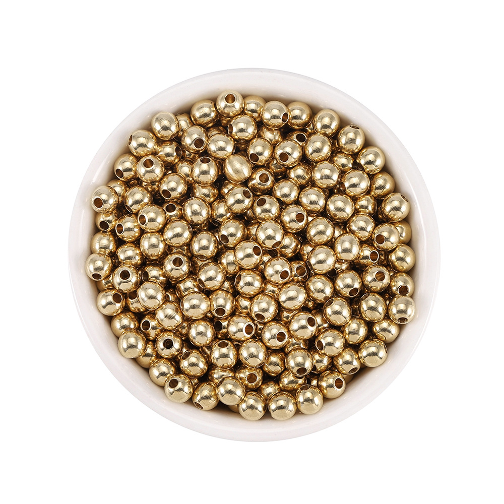 2mm 3mm 4mm 5mm 6mm 8mm Metal Seed Beads Gold Round Spacer Ball Jewelry  Making