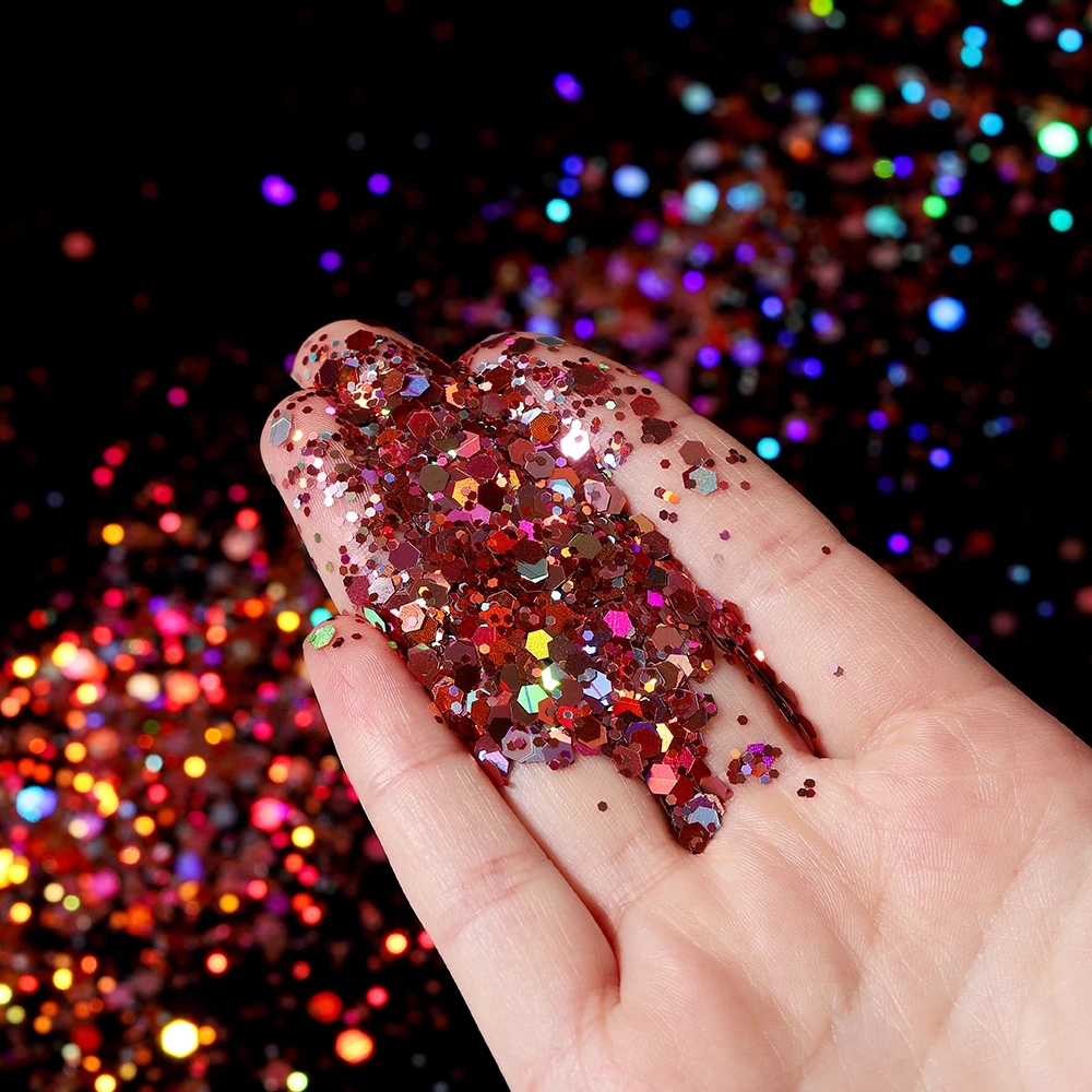 Holographic Chunky Glitter Resin Glitter Epoxy Resin Festive Decor High  Flashing Perfect for Slime DIY Crafts Tumbler Nail Art