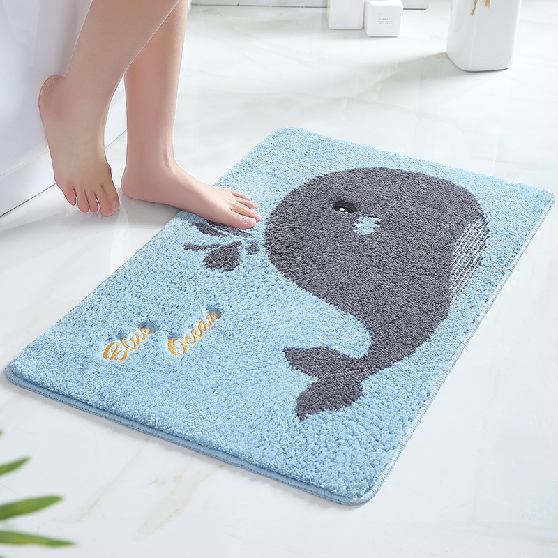 Mickey Mouse Gray Fast Drying For Bathroom Kitchen Door Mat, Non-slip Bath  Mat, Soft Cozy Shaggy Durable Thick, Plush Rugs For Bathtubs, Rain Showers,  Easy To Clean Officially Authorized By - Temu