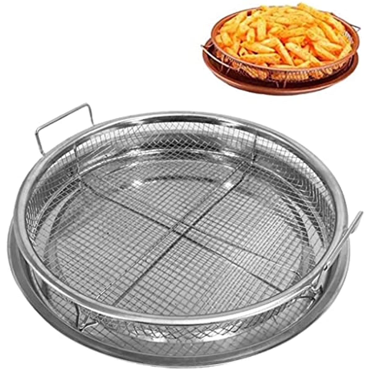 Crisping Basket Air Fry Crisper Basket Non stick Round - Temu