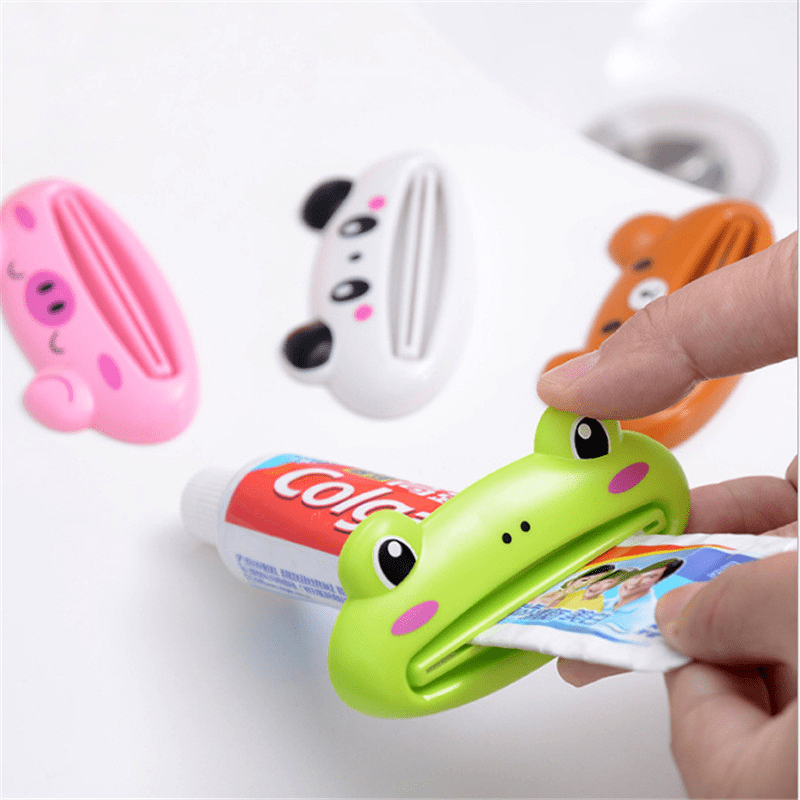 1pc Cartoon Toothpaste Squeezer: A Cute Kitchen Gadget For Easier Bathroom Cleaning!
