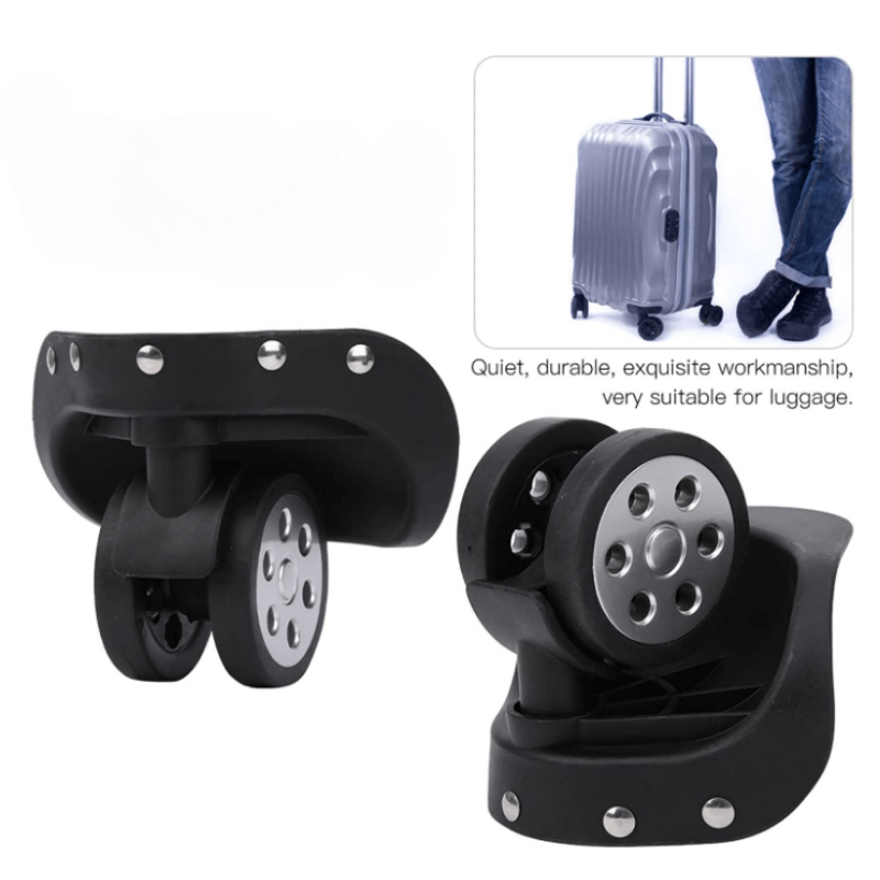 1 par de ruedas de repuesto para maleta de equipaje, accesorios de rueda  universales, polea de desgaste silencioso, rueda de equipaje izquierda y