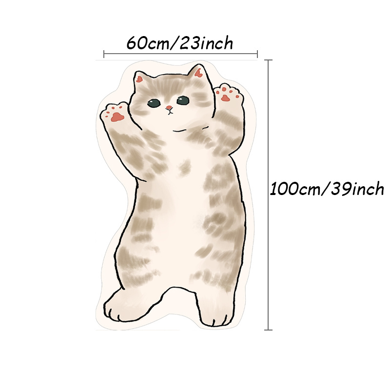 Cute Cartoon Cat Bedside Carpet Plush Mats For Children's - Temu