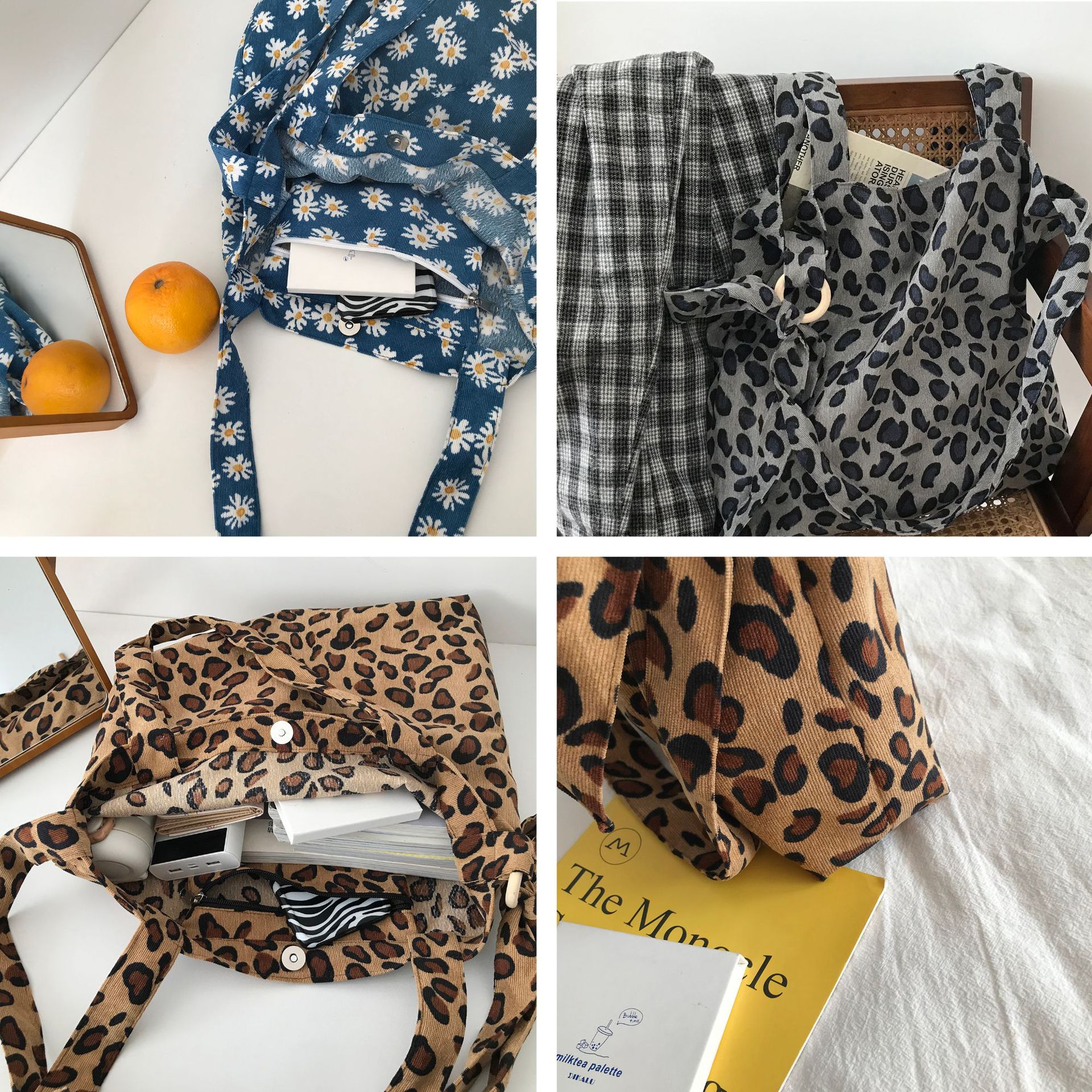 Women's Bag Trend 2021 Bag Plush Animal Print Shopper Purses