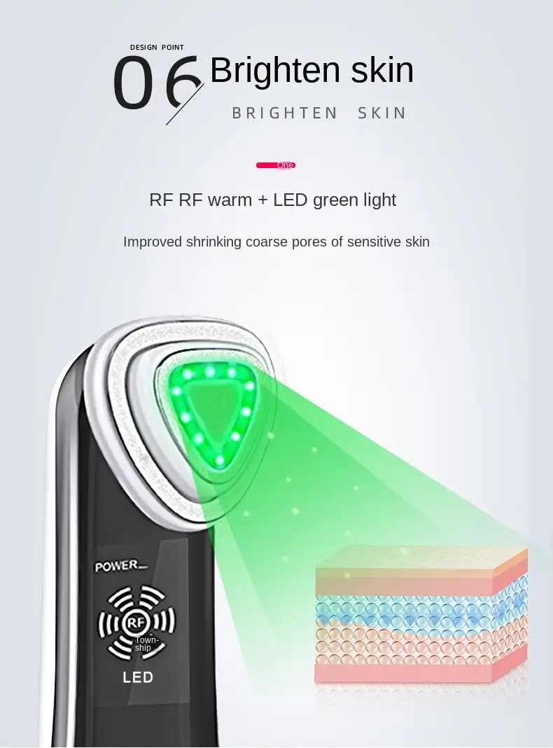 rf beauty equipment for home use cold compress color light tender skin micro current import and export rf beauty equipment details 11