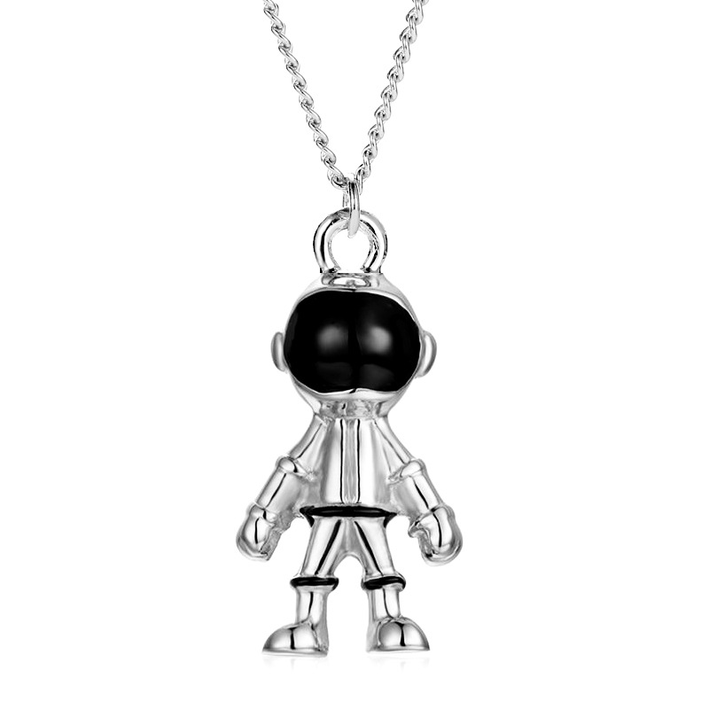 New Trendy Mens Backpack Astronaut Pendant Necklave Hip Hop Spaceman  Necklace Chain Jewelry, 24/7 Customer Service