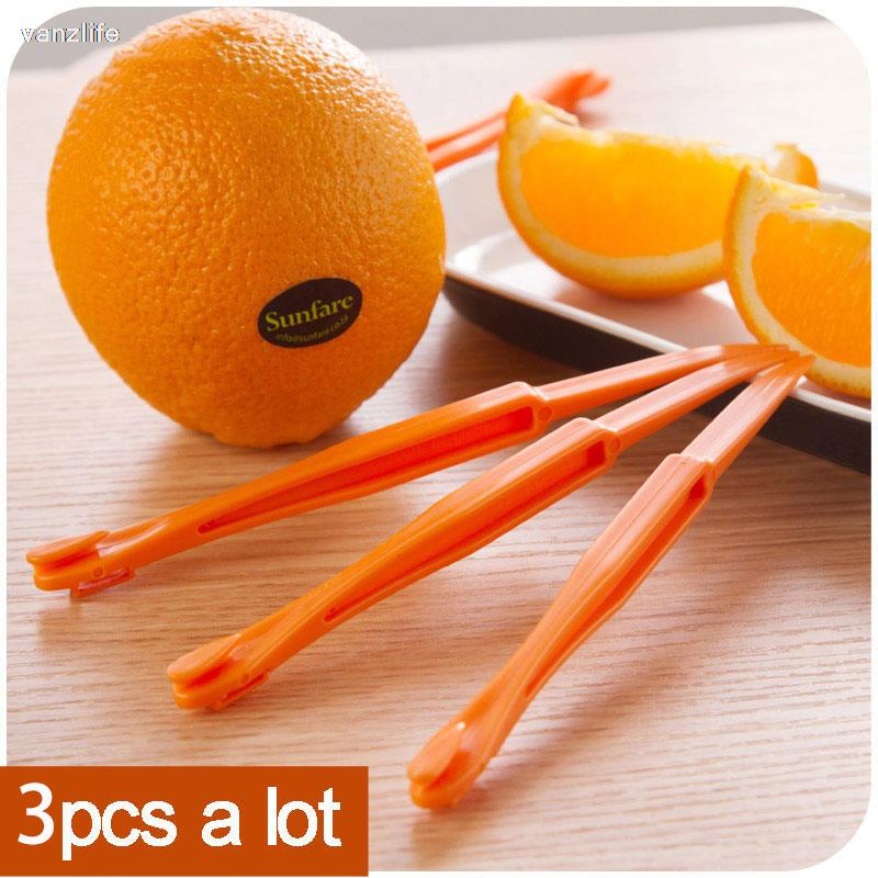 6pcs Orange Peeler, Plastic Orange Peeler, Simple Lemon Peeler, Grapefruit  Peeler, Creative Cutter, Orange Peeler Tool With Ring Handle, Fruit Peeler