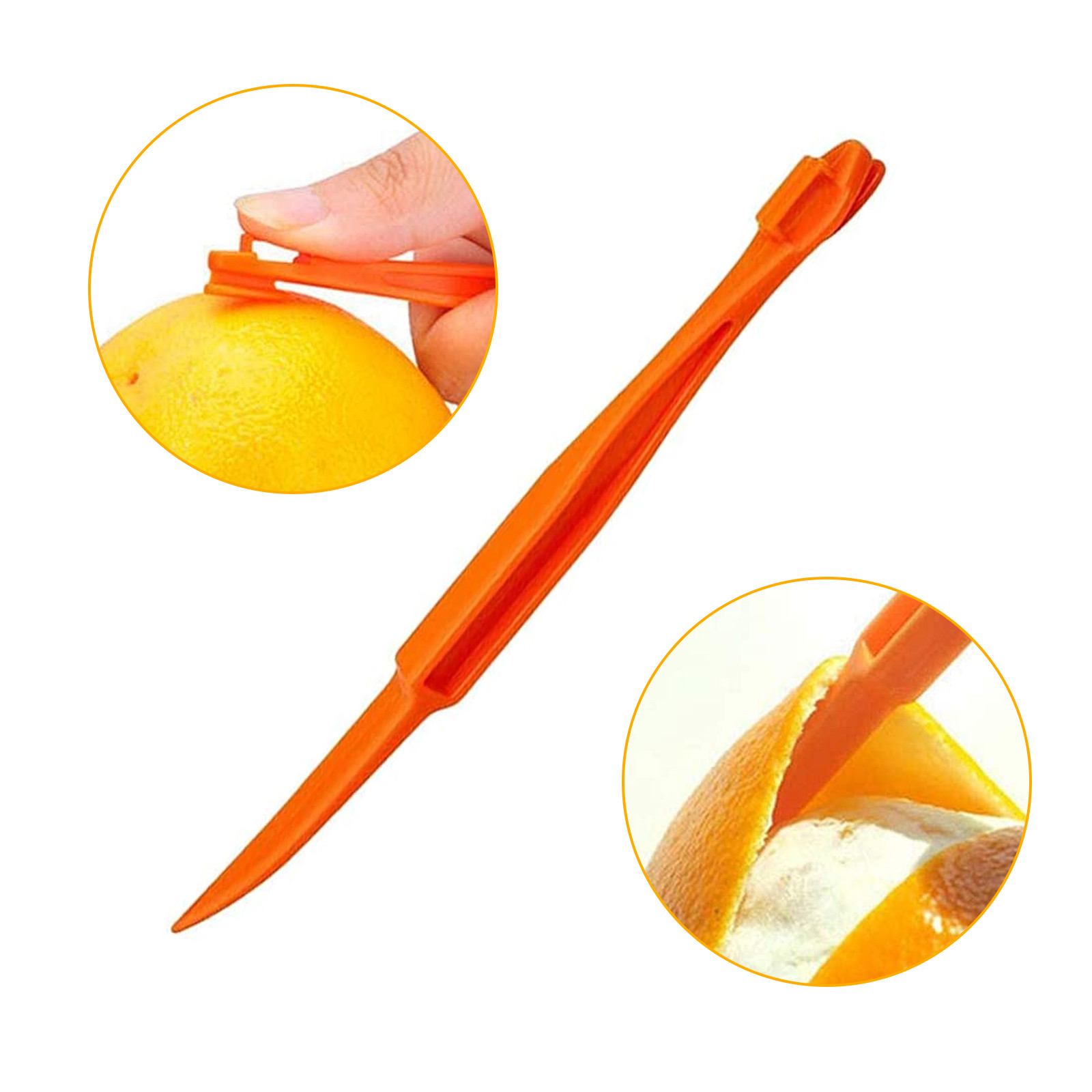 Ralleyfun Orange Peeler Tools Citrus Peel Cutter Plastic Easy Fruit  Vegetable Slicer Cutter Lemon Peeler Opener Remover Fruit Tools
