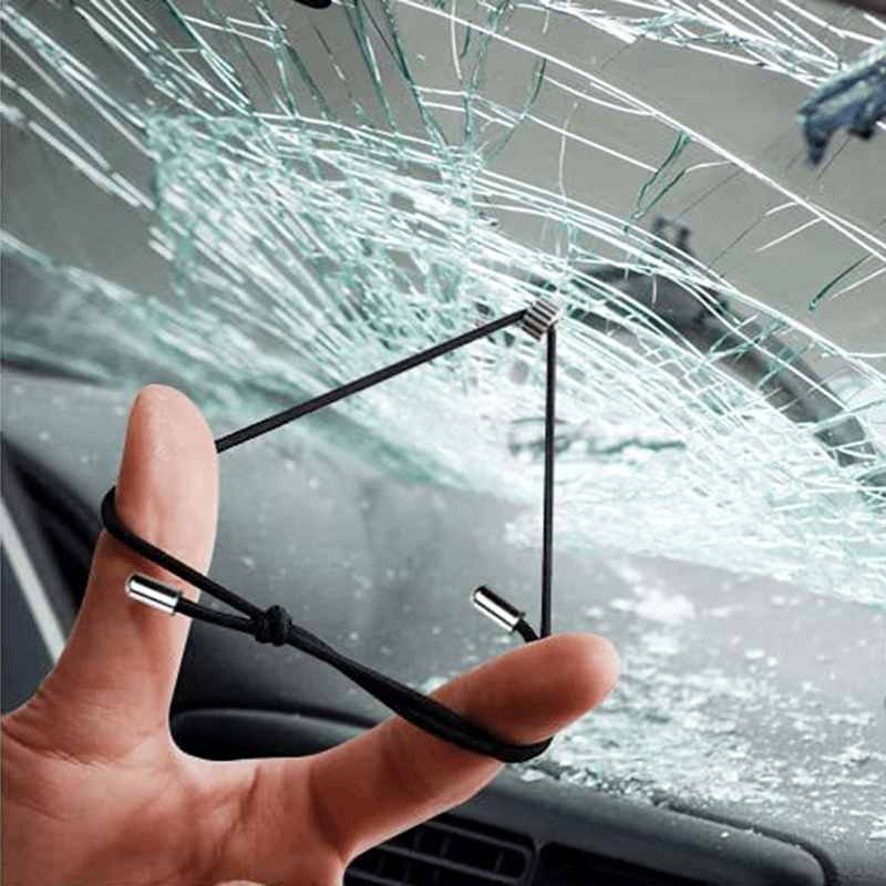 Car Window Glass Breaker Bracelet Wrist Strap With Tungsten Carbide Bead  Emergency Rapid Escape Safety Self Rescue Tool Lifeline