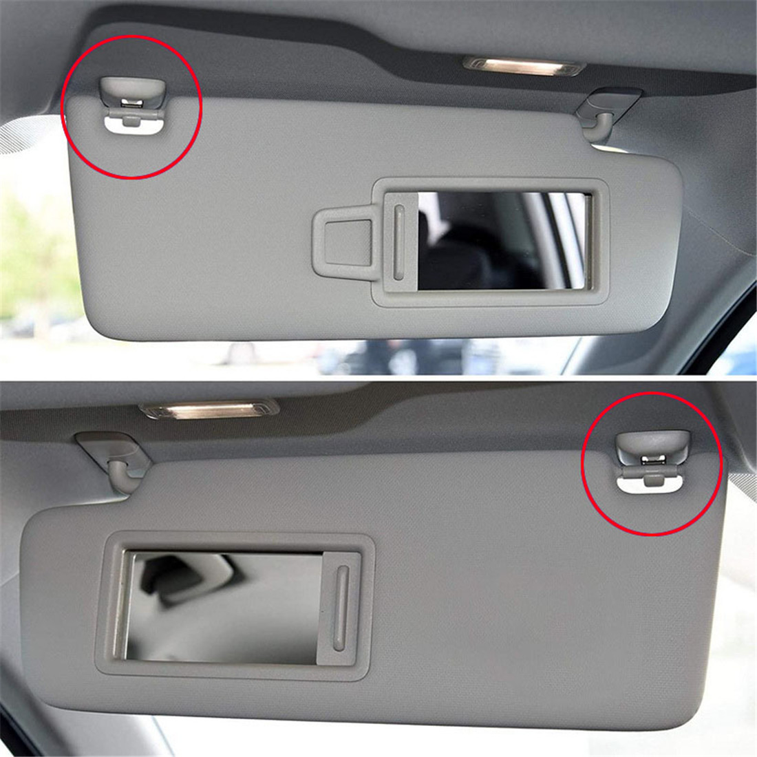Car Sun Visor Clip Gray Interior Hanger Hook Clip Bracket - Temu