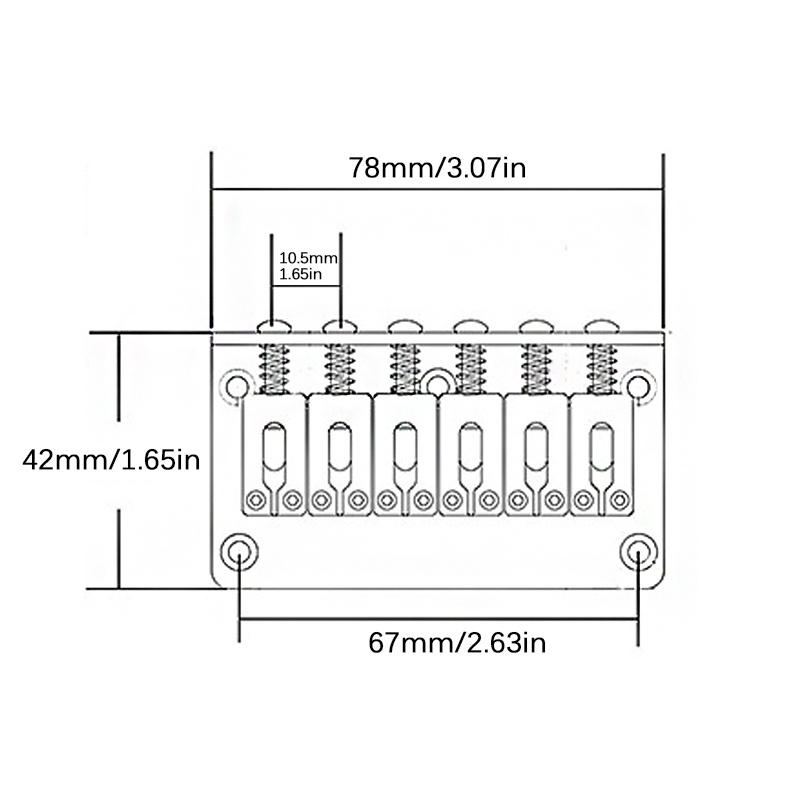 Fixed Bridge for Six-string Electric Guitar - Fixed String Bridge Pulling Plate, Improving Guitar Tone and Playability