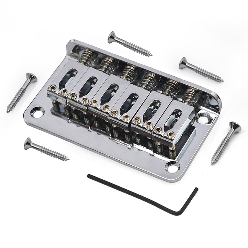Fixed Bridge for Six-string Electric Guitar - Fixed String Bridge Pulling Plate, Improving Guitar Tone and Playability